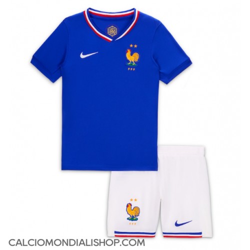 Maglie da calcio Francia Prima Maglia Bambino Europei 2024 Manica Corta (+ Pantaloni corti)